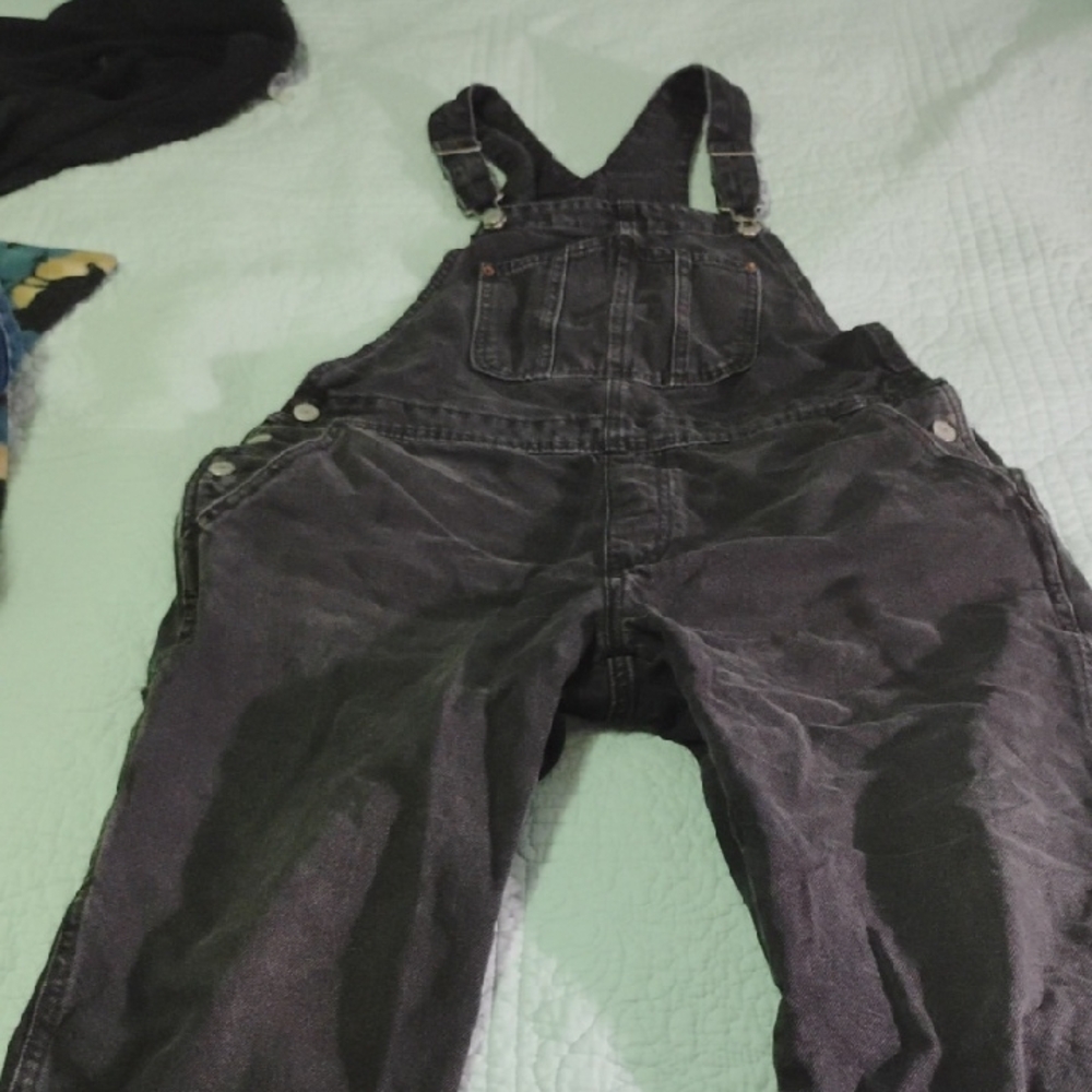 Old Navy Charcoal Denim Overalls